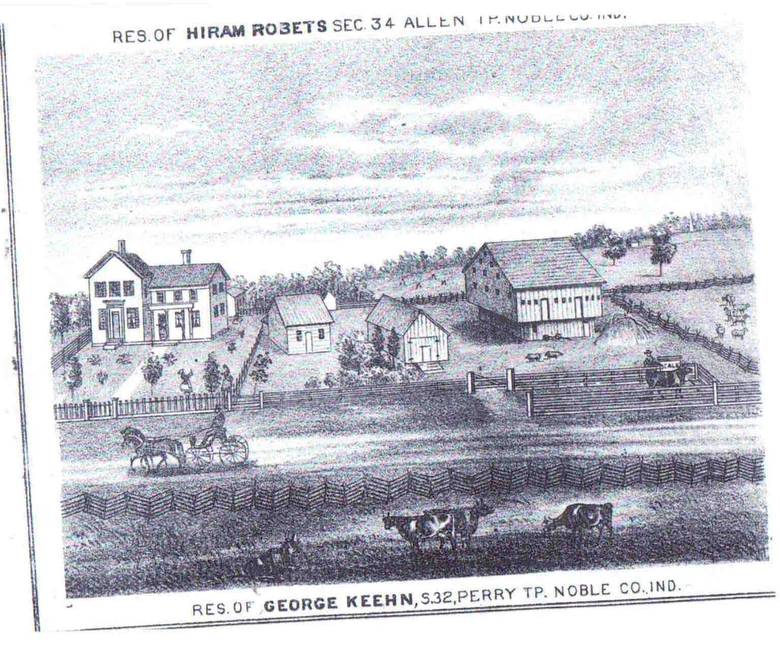 1874 George Kheen Property / Note the Drawing of the Rupple Barn